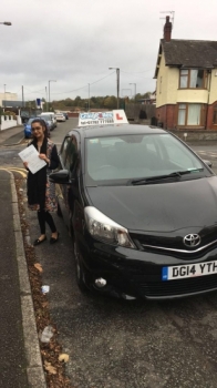 A big congratulations to Sabah Amin, who has passed her driving test today at Cobridge Driving Test Centre,<br />
with 5 driver faults.<br />
Well done Sabah-safe driving from all at Craig Polles Instructor Training and Driving School. 🙂🚗<br />
Instructor-Saiqa Nawaz