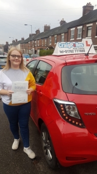 A big congratulations to Georgia Hodges, who has passed her driving test today at Newcastle Driving Test Centre with just 4 driver faults.<br />
Well done Georgia- safe driving from all at Craig Polles Instructor Training and Driving School. 🙂🚗<br />
Instructor-Perry Warburton