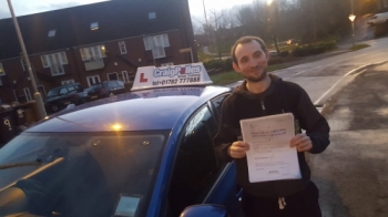 A big congratulations to Andrew Mercer, who has passed his driving test today at Cobridge Driving Test Centre, with 9 driver faults.<br />
Well done Andrew- safe driving from all at Craig Polles Instructor Training and Driving School. 🚗😀<br />
Instructor-Jamie Lees
