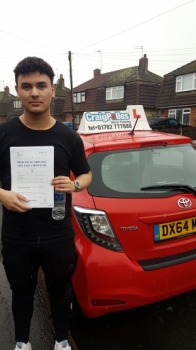 A big congratulations to Wilf Morris, who has passed his driving test today at Newcastle Driving Test Centre.<br />
First attempt and with just 5 driver faults.<br />
Well done Wilf - safe driving from all at Craig Polles Instructor Training and Driving School. 😃🚗<br />
Instructor-Perry Warburton