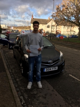 A big congratulations to Sayaab Ali, who has passed his driving test today at Cobridge Driving Test Centre, on his First attempt and with just 4 driver faults.<br />
Well done Sayaab- safe driving from all at Craig Polles Instructor Training and Driving School. 🙂🚗<br />
Instructor-Saiqa Nawaz