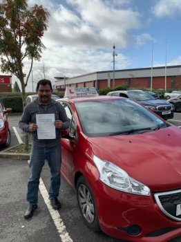 A big congratulations to Varghese Antony, who has passed his driving test today at Cobridge Driving Test Centre, with just 4 driver faults.<br />
Well done Varghese- safe driving from all at Craig Polles Instructor Training and Driving School. 🙂🚗<br />
Instructor-Ashlee Kurian
