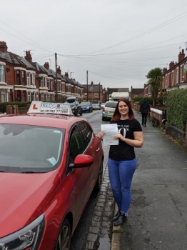 A big congratulations to Kimberley Hayward, who has passed her driving test today at Crewe Driving Test Centre, at her First attempt and with just 5 driver faults.<br />
Well done Kimberley - safe driving from all at Craig Polles Instructor Training and Driving School. 🙂🚗<br />
Instructor-Greg Tatler