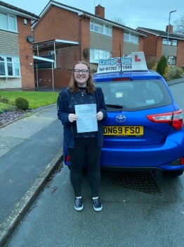 A big congratulations to Megan Wareham, who passed her driving test at Newcastle Driving Test Centre, with just 5 driver faults.<br />
Well done Megan- safe driving from all at Craig Polles Instructor Training and Driving School. 🙂🚗<br />
Instructor-Sara Skelson