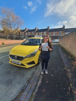 A big congratulations to Ellie Smith, who passed her driving test today at Newcastle Driving Test Centre. First attempt and with just 3 driver faults.<br />
Well done Ellie- safe driving from all at Craig Polles Instructor Training and Driving School. 🙂🚗<br />
Instructor-Paul Lees