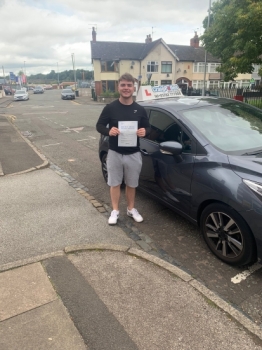 A big congratulations to Tyler Mitchell. Tyler passed his driving test today at Cobridge Driving Test Centre. First attempt and with just 5 driver faults.<br />
Well done Tyler- safe driving from all at Craig Polles Instructor Training and Driving School. 🙂🚗<br />
Driving instructor-Joe O´Byrne
