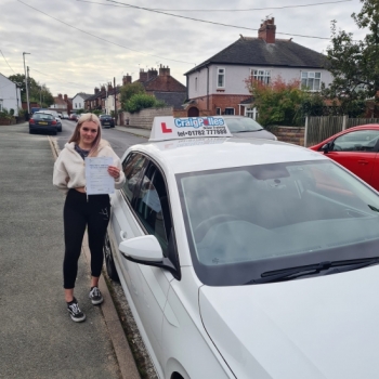 A big congratulations to Millie Beach. Millie passed her driving test at Cobridge Driving Test Centre, with 7 driver faults.<br />
Well done Millie - safe driving from all at Craig Polles Instructor Training and Driving School. 🙂🚗<br />
Driving Instructor-Gareth Johnson