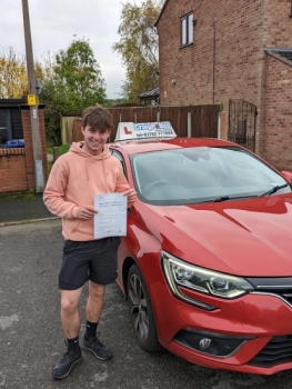 A big congratulations to Harry Pedley. Harry passed his driving test today at Cobridge Driving Test Centre at his First attempt and with a clean sheet. No driver faults whatsoever!<br />
Well done Harry - safe driving from all at Craig Polles Instructor Training and Driving School. 🙂🚗<br />
Driving instructor-Greg Tatler