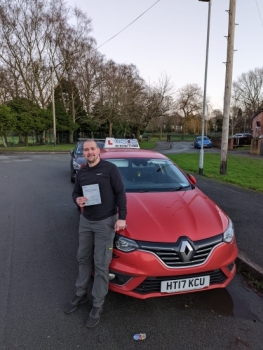 A big congratulations to Dave Belcher. Dave passed his driving test today at Cobridge Driving Test Centre, with just 2 driver faults.<br />
Well done Dave- safe driving from all at Craig Polles Instructor Training and Driving School. 🙂🚗<br />
Driving instructor-Greg Tatler