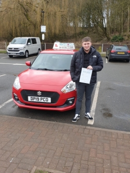 A big congratulations to Jared Hunt. Jared passed his driving test today at Cobridge Driving Test Centre with just 5 driver faults.<br />
Well done Jared- safe driving from all at Craig Polles Instructor Training and Driving School. 🙂🚗<br />
Driving instructor-Andrew Crompton