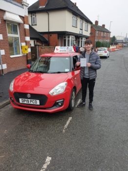 A big congratulations to Dylan Wright. Dylan passed his driving test today at Cobridge Driving Test Centre with just 6 driver faults.<br />
Well done Dylan- safe driving from all at Craig Polles Instructor Training and Driving School. 🙂🚗<br />
Driving instructor-Andrew Crompton