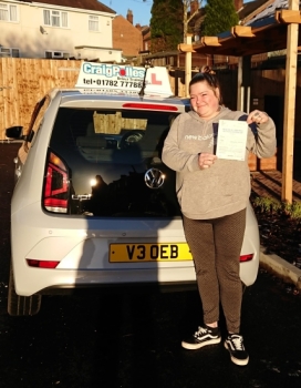 A big congratulations to Kelly Barlow.🥳 Kelly passed her driving test today at Cobridge Driving Test Centre, with just 3 driver faults.Well done Kelly - safe driving from all at Craig Polles Instructor Training and Driving School. 🙂🚗Automatic Driving instructor-Debbie Griffin