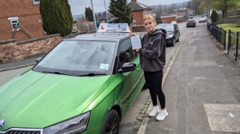 A big congratulations to Georgia Weston.🥳 Georgia passed her driving test today at Cobridge Driving Test Centre. First attempt and with just 4 driver faults.Well done Georgia- safe driving from all at Craig Polles Instructor Training and Driving School. 🙂🚗Driving instructor-Jamie Lees