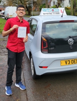 A big congratulations to Joyel George.🥳<br />
Joyel passed his driving test today at Newcastle Driving Test Centre. First attempt and with just 2 driver faults.<br />
Well done Joyel- safe driving from all at Craig Polles Instructor Training and Driving School. 🙂🚗<br />
Automatic Driving instructor-Debbie Griffin