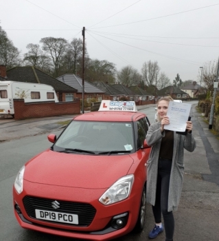 A big congratulations to Sophie Sterling, who has passed her driving test today at Cobridge Driving Test Centre, at her First attempt and with just 4 driver faults.<br />
Well done Sophie - safe driving from all at Craig Polles Instructor Training and Driving School. 🙂🚗<br />
Instructor-Andy Crompton