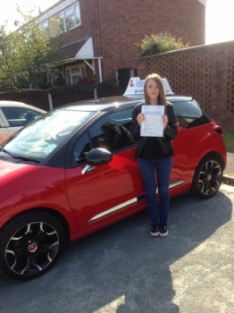 A big congratulations to Rebecca Littleton for passing her driving test today First time and with just 5 driver faults <br />
<br />
Well done Rebecca - safe driving