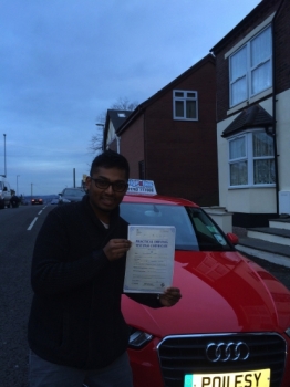 A big well done to Reju Miah for passing his driving test today with his instructor Craig Passed with just 4 driver faults Safe driving Rej