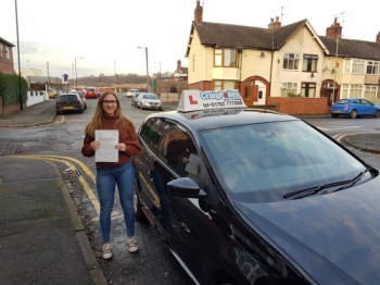 A big congratulations to Niamh Hogg, who has passed her driving test at Cobridge Driving Test Centre.<br />
At her First attempt and with just 6 driver faults.<br />
Well done Niamh- safe driving from all at Craig Polles Instructor Training and Driving School. 🙂🚗<br />
Instructor-Paul Cornwell