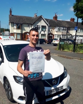 A big congratulations to Steve Banks, who has passed his driving test today at Cobridge Driving Test Centre, at his First attempt and with 6 driver faults.<br />
Well done Steve- safe driving from all at Craig Polles Instructor Training and Driving School. 🙂🚗<br />
Instructor-Gareth Butler