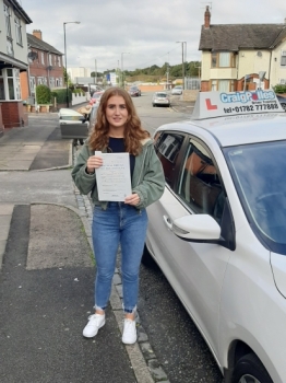 A big congratulations to Alexandra Cope, who has passed her driving test today at Cobridge Driving Test Centre, with just 4 driver faults.<br />
Well done Alexandra- safe driving from all at Craig Polles Instructor Training and Driving School. 🙂🚗<br />
Instructor-Gareth Butler