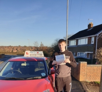 A big congratulations to Thomas Bell, who passed his driving test today at Cobridge Driving Test Centre, with just 2 driver faults.<br />
Well done Thomas- safe driving from all at Craig Polles Instructor Training and Driving School. 🙂🚗<br />
Instructor-Andrew Crompton