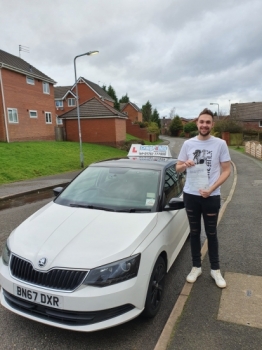 A big congratulations to Ryan who passed his driving test today at Cobridge Driving Test Centre, at his First attempt and with just 6 driver faults.<br />
Well done Ryan- safe driving from all at Craig Polles Instructor Training and Driving School. 🙂🚗<br />
Instructor-Gareth Johnson