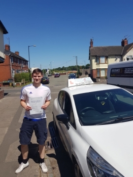A big congratulations to Robert Franklin, who has passed his driving test toady at Cobridge Driving Test Centre.<br />
First attempt and with just 7 driver faults.<br />
Well done Robert - safe driving from all at Craig Polles Instructor Training and Driving School. :)<br />
Instructor-Greg Tatler