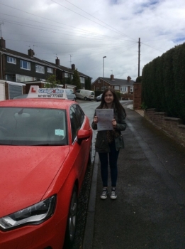 Congratulations to Saffie Buckley for passing her driving test today First time and with just 4 driver faults A great drive Saffie - well done and safe driving
