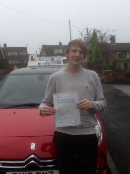A big congratulations to Sam Cooper for passing his driving test today First time and with just 4 driver faults <br />
<br />
Well done Sam - safe driving