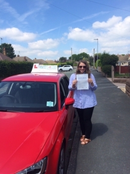 A big congratulations to Sarah Casewell for passing her driving test today First time and with just 2 driver faults <br />
<br />
A fantastic drive Sarah - well done and safe driving