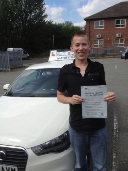 Well done Scott on passing your driving test 1st time