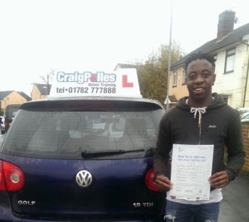 A big congratulations to Shingi Mhembere for passing his driving test today First time and with just 4 driver faults <br />
<br />
Well done Shingi - safe driving