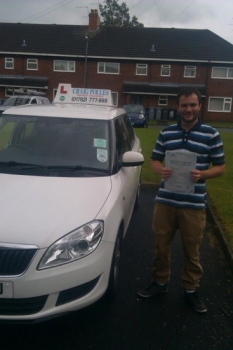 Congratulations to Steve Hancock for passing his driving test with only 2 driver faults