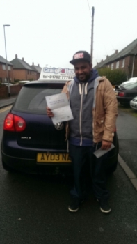A big congratulations to Tayeb Billal for passing his driving test today First attempt and with just 2 driver faults A great drive Tayeb- safe driving