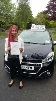 A big congratulations to Tazrabin Jawadin, who has passed her driving test today at Newcastle Driving Test Centre, with 7 driver faults.<br />
Well done Tazrabin - safe driving from all at Craig Polles Instructor Training and Driving School. 😀🚗<br />
Instructor-Mark Ashley