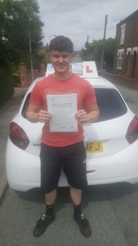 A big congratulations to Tom Powell, who has passed his driving test at Cobridge Driving Test Centre.<br />
First attempt and with just 1 driver fault.<br />
Well done Tom - safe driving from all at Craig Polles Instructor Training and Driving School. :)<br />
Instructor-Dave Wilshaw