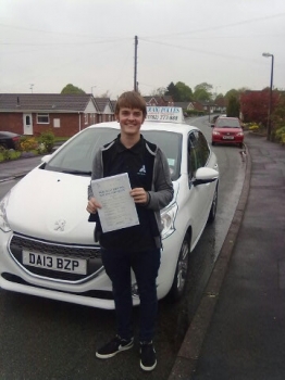 Congratulations to Tom Steele for passing your driving test with just 2 driver faults Very well done - safe driving