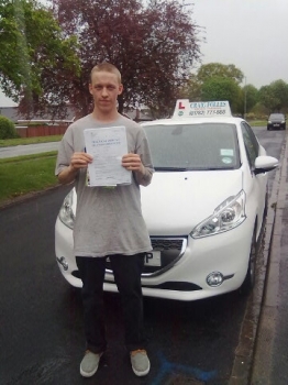 Congratulations to Warwick Palmer for passing his driving test today First time and with just 3 driver faults A great drive Warwick - well done and safe driving