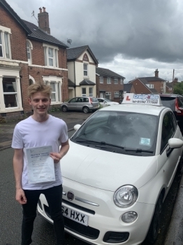A big congratulations to Evan Jarvis, who has passed his driving test today at Newcastle Driving Test Centre, on his First attempt and with just 1 driver fault.<br />
Well done Evan- safe driving from all at Craig Polles Instructor Training and Driving School. 🙂🚗<br />
Instructor-Dave Massey
