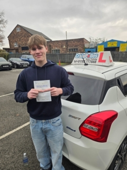 A big congratulations to Will Baggaley.🥳<br />
Will passed his driving test today at Newcastle Driving Test Centre. First attempt and with 3 driver faults.<br />
Well done Will safe driving from all at Craig Polles Instructor Training and Driving School. 🙂🚗<br />
Driving instructor-Simon Smallman