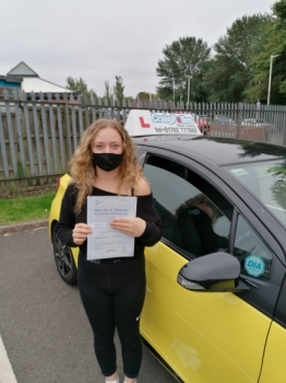 A big congratulations to Emily Duke. Emily passed her driving test today at Newcastle Driving Test Centre. First attempt and with just 5 driver faults.<br />
Well done Emily- safe driving from all at Craig Polles Instructor Training and Driving School. 🙂🚗<br />
Driving Instructor-Bradley Peach