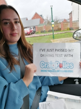A big congratulations to Leah Edwards.🥳 <br />
Leah passed her driving test today at Cobridge Driving Test Centre. First attempt and with just 3 driver faults.<br />
Well done Leah- safe driving from all at Craig Polles Instructor Training and Driving School. 🙂🚗<br />
Driving instructor-Bradley Peach