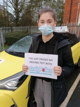 A big congratulations to Carla Johnson, who passed her driving test today at Newcastle Driving Test Centre. First attempt and with just 5 driver faults.<br />
Well done Carla- safe driving from all at Craig Polles Instructor Training and Driving School. 🙂🚗<br />
Instructor-Bradley Peach