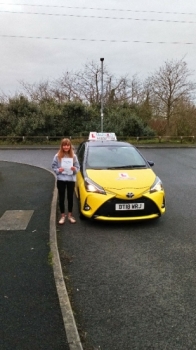 A big congratulations to Meg Lovatt, who has passed her driving test today at Newcastle Driving Test Centre, with just 4 driver faults.<br />
Well done Meg- safe driving from all at Craig Polles Instructor Training and Driving School. 🙂🚗<br />
Instructor-Brad Peach